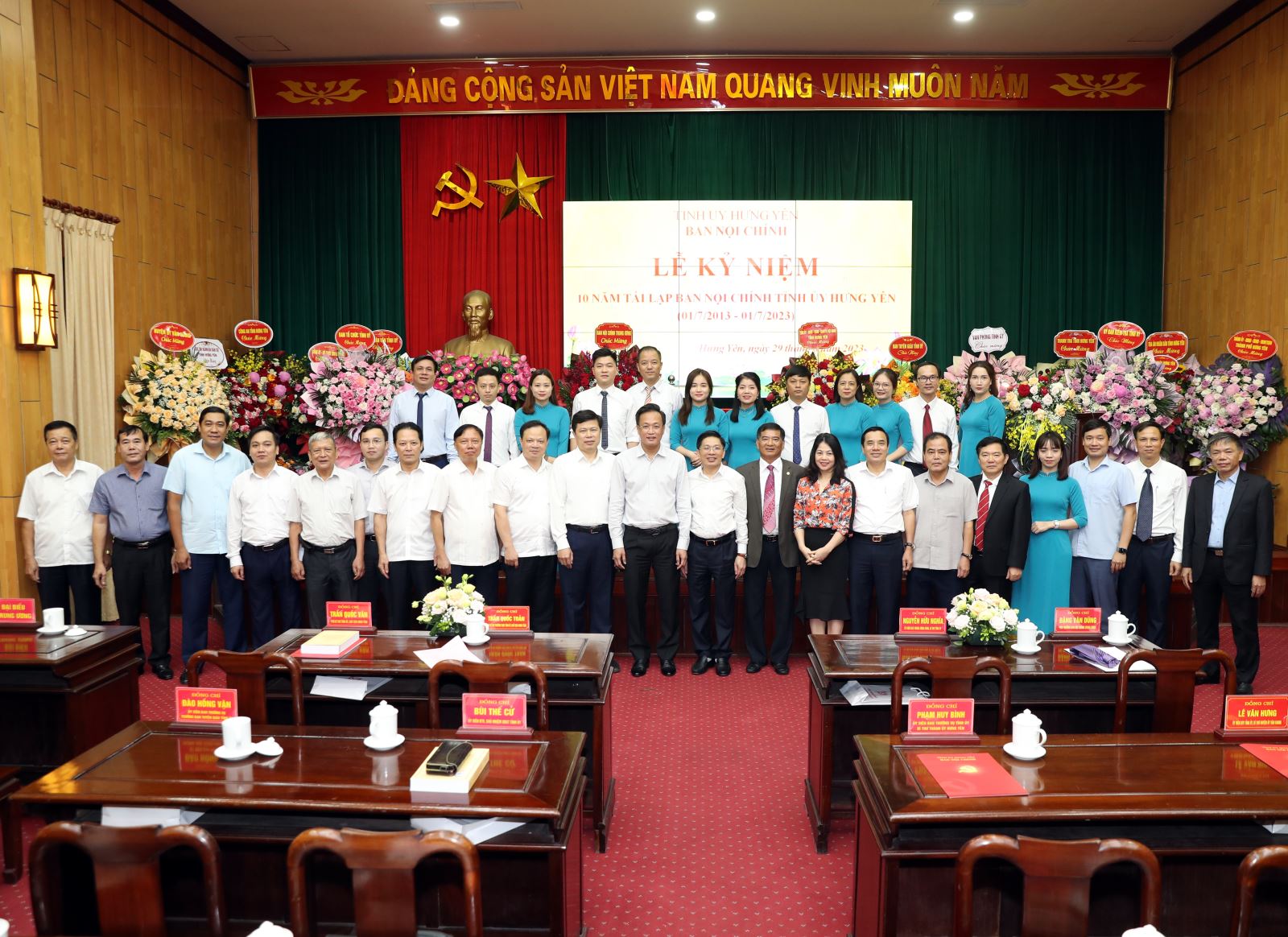 Lễ kỷ niệm 10 năm ngày tái lập Ban Nội chính Tỉnh ủy Hưng Yên 