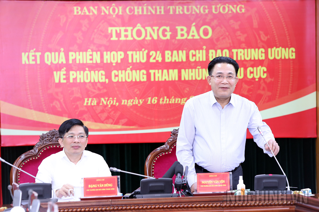 Thông báo kết quả Phiên họp thứ 24 Ban Chỉ đạo Trung ương về phòng, chống tham nhũng, tiêu cực