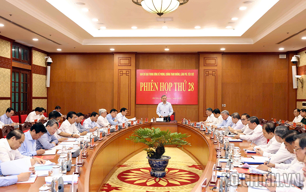 Phiên họp thứ 28 của Ban Chỉ đạo Trung ương về phòng, chống tham nhũng, lãng phí, tiêu cực