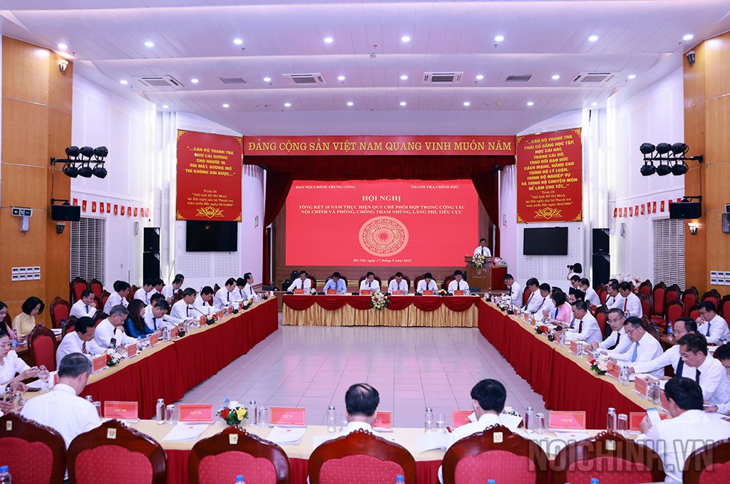 Tăng cường và nâng cao hơn nữa hiệu quả phối hợp giữa Ban Nội chính Trung ương với Thanh tra Chính phủ