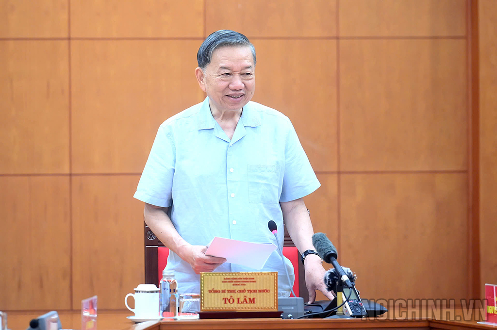 Đồng chí Tổng Bí thư, Chủ tịch nước làm việc với các cơ quan về một số nội dung liên quan đến giải quyết các vụ án dân sự, hành chính hiện nay